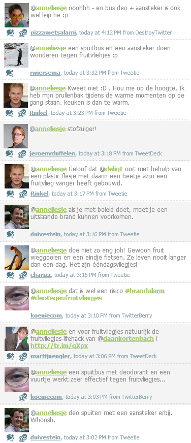 fruitvliegjes antwoorden