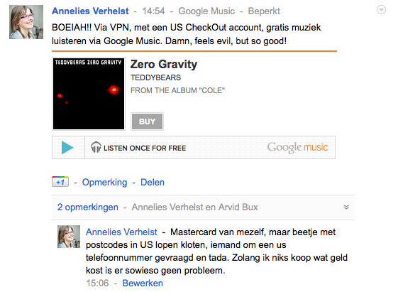 zo
doe je dat, google music