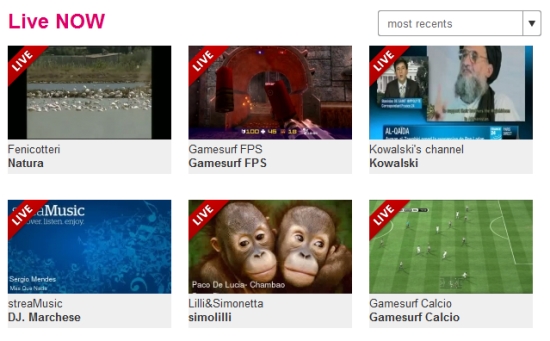 live
now broadcasts