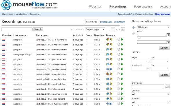 mpuseflow recordings