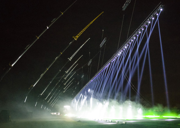 Behind the scenes at the Lexus #NXontrack, an audio-visual film which sees will.i.am conduct three Lexus NX cars down a colossal “sound road” to create an audio and visual remix of his iconic track #thatPOWER.