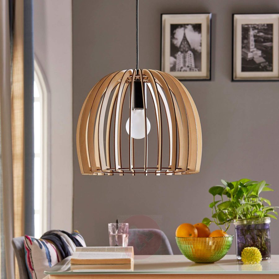 houten hanglamp