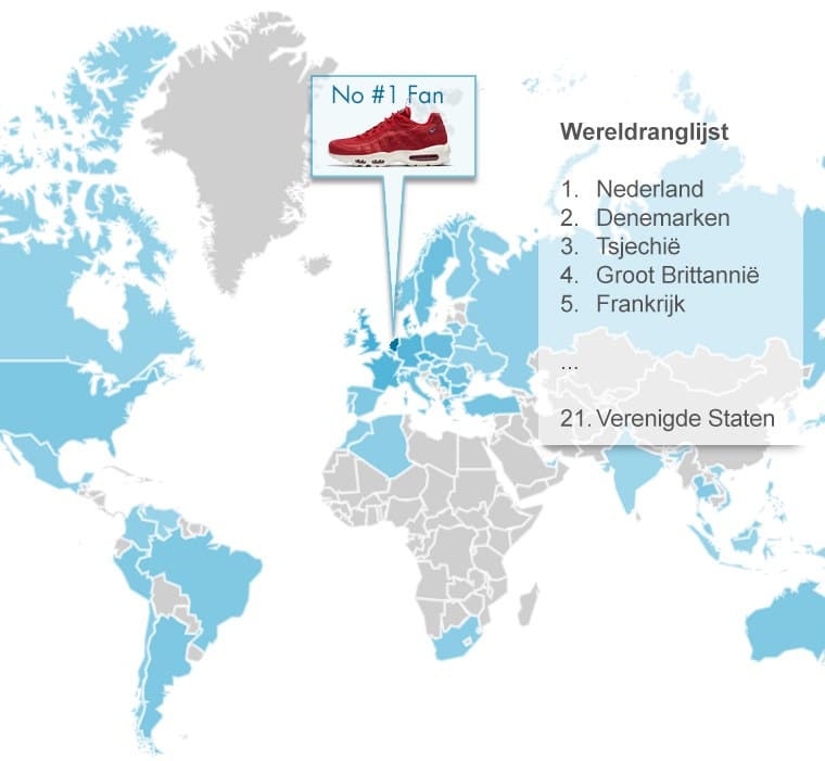 ranglijst nike fans