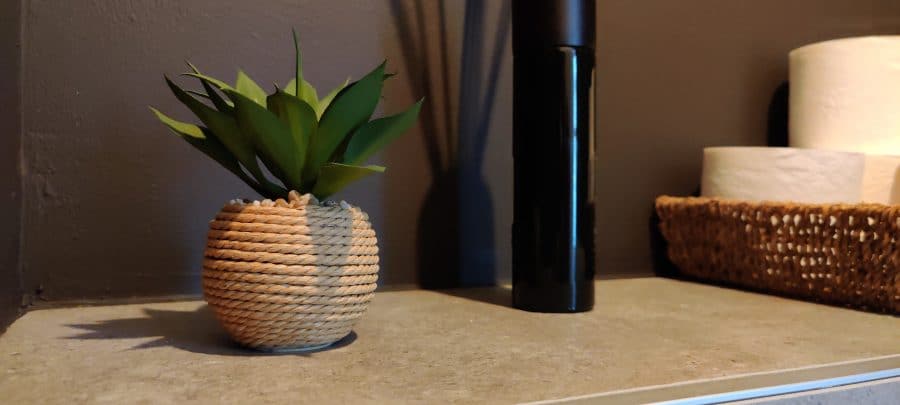 kunstplantje in de wc