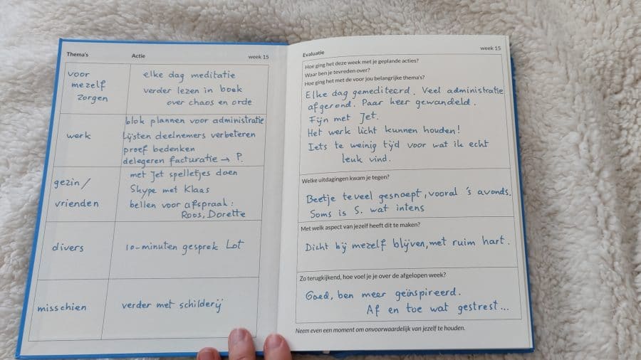 voorbeeld invulling eenvoudig leven agenda